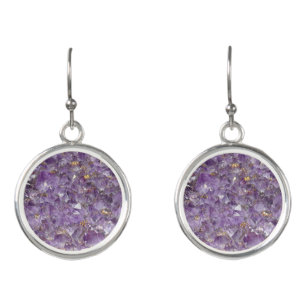 Golden Amethyst Shimmer Earrings