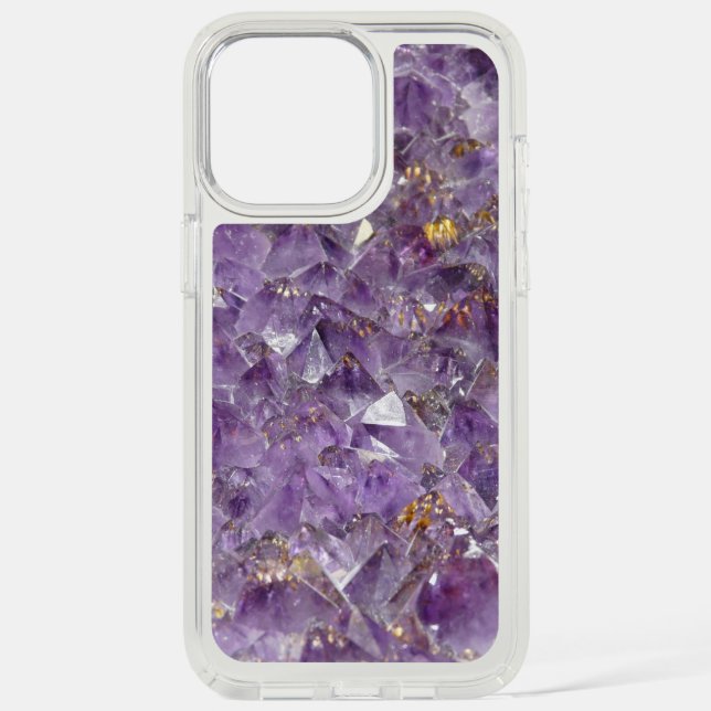 Golden Amethyst Shimmer Speck iPhone Case (Front)
