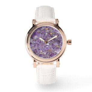 Golden Amethyst Shimmer Watch