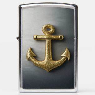 Golden Anchor on The Plate #4 Zippo Lighter