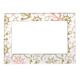 Golden Anchor Pattern Magnetic Frame