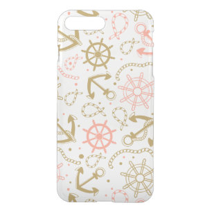 Golden Anchor Pattern iPhone 8 Plus/7 Plus Case