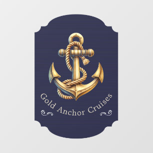 Golden Anchor Window Cling