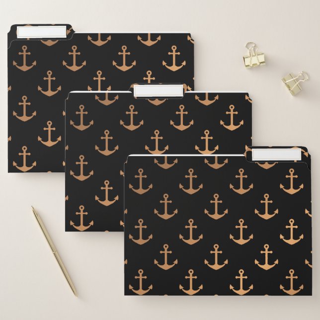 Golden Anchors File Folder (Set)