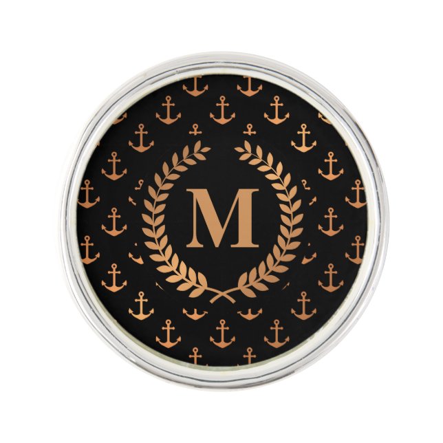 Golden Anchors Lapel Pin (Front)