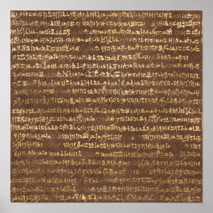 Golden Ancient Egyptian Patterns Art Poster