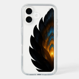 Golden Ancient Feather Black & Gold iPhone 16 Case