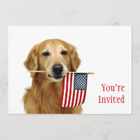 Golden and American Flag