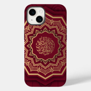 Golden and Crimson Arabesque Style Mandala Case-Mate iPhone 14 Case