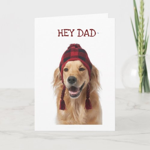 GOLDEN AND I WISH YOU A HAPPY BIRTHDAY DAD CARD
