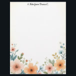 Golden and Ivory Flowers Letterhead<br><div class="desc">Flowers in gold and ivory,  with blue and green accents,  make the perfect letterhead for all your correspondence.  Would also make a beautiful newsletter or invitation.</div>