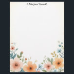 Golden and Ivory Flowers Letterhead<br><div class="desc">Flowers in gold and ivory,  with blue and green accents,  make the perfect letterhead for all your correspondence.  Would also make a beautiful newsletter or invitation.</div>