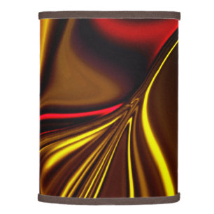 Golden and red curved strokes with dark parts lamp shade