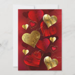 Golden and red valentines advice card