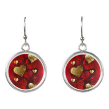 Golden and red valentines