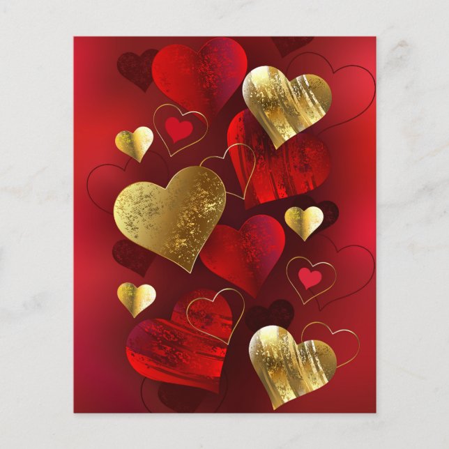 Golden and red valentines flyer (Front)