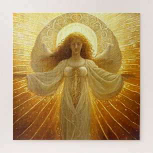 Golden Angel Awakening of Knowledge  Jigsaw Puzzle