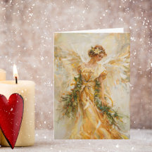 Golden Angel Christmas Greeting