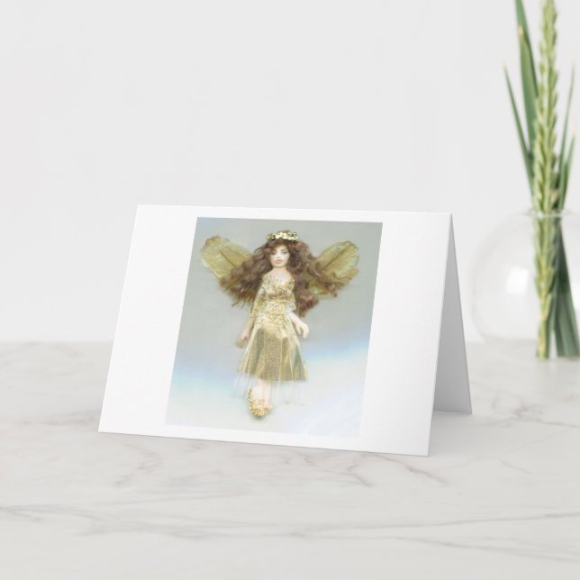 Golden Angel Christmas JL Biel Holiday Card (Front)