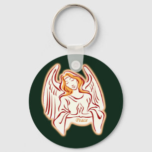 Golden Angel Of Peace Key Chain