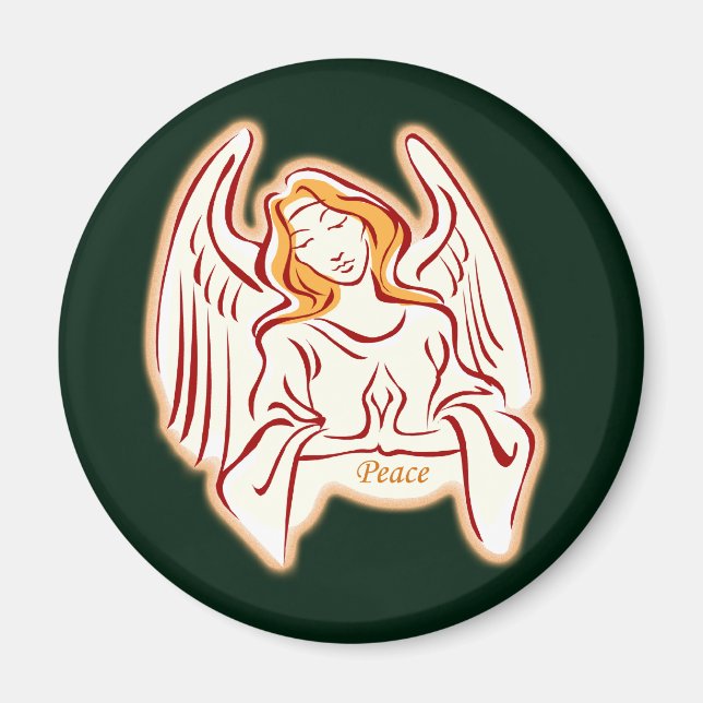 Golden Angel Of Peace Magnet (Front)