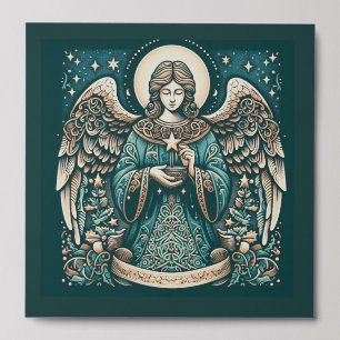 Golden Angel of Peace Peel And Stick Photo Tile