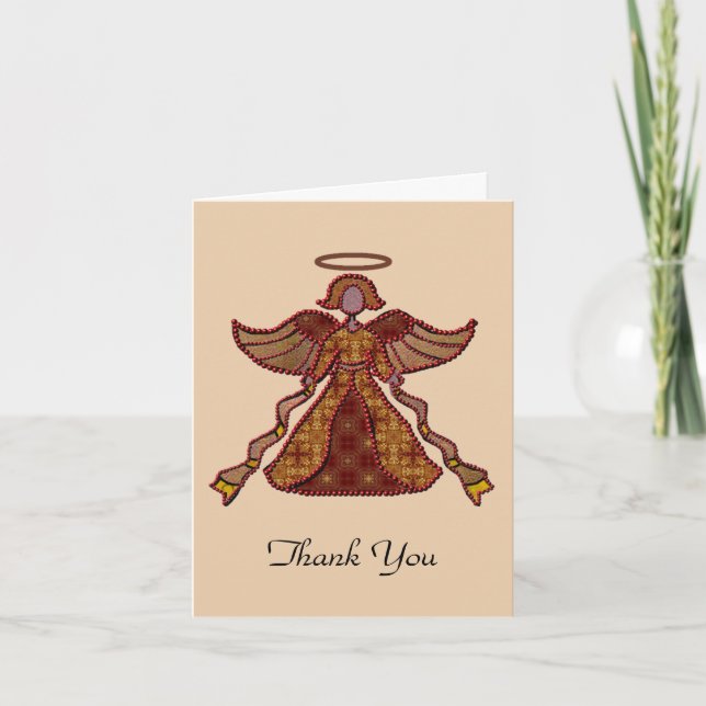 Golden Angel Thank You Card (Front)
