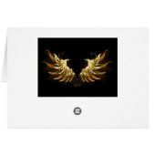Golden Angel Wings on Black background (Back Horizontal)
