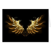 Golden Angel Wings on Black background (Front Horizontal)