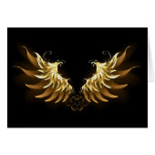 Golden Angel Wings on Black background (Front Horizontal)