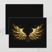 Golden Angel Wings on Black background (Front/Back)