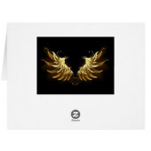 Golden Angel Wings on Black background (Back Horizontal)