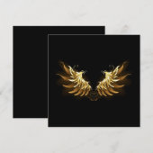 Golden Angel Wings on Black background (Front/Back)
