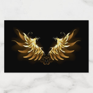 Golden Angel Wings on Black background Envelope Liner