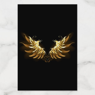 Golden Angel Wings on Black background Envelope Liner