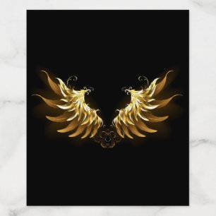 Golden Angel Wings on Black background Envelope Liner
