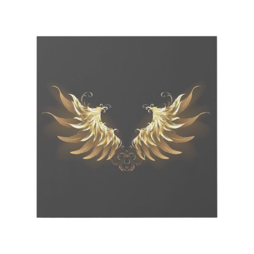 Golden Angel Wings on Black background Gallery Wrap
