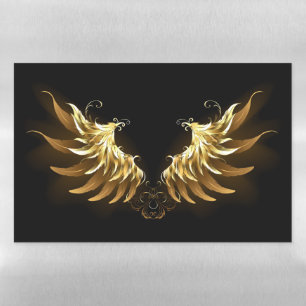 Golden Angel Wings on Black background Magnetic Dry Erase Sheet