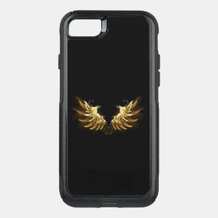 Golden Angel Wings on Black background OtterBox Commuter iPhone SE/8/7 Case