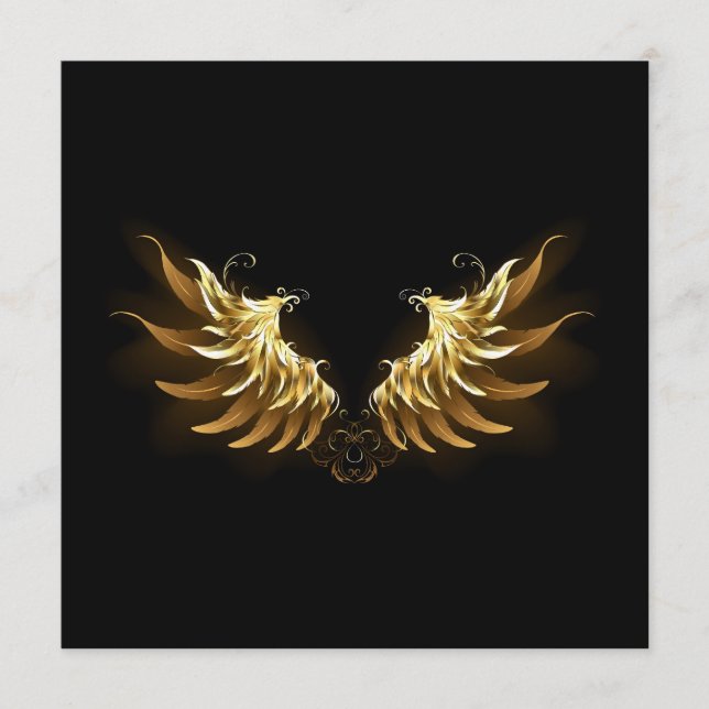 Golden Angel Wings on Black background Program (Front)