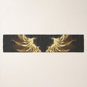 Golden Angel Wings on Black background Scarf
