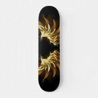 Golden Angel Wings on Black background
