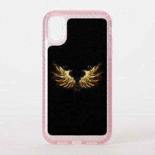 Golden Angel Wings on Black background Speck iPhone XR Case