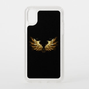 Golden Angel Wings on Black background Speck iPhone XS Case