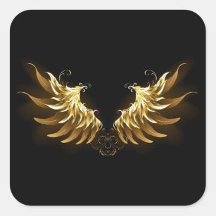 ANGEL GOLD WINGS Sticker for Sale by YaliliArt