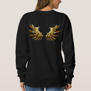 Golden Angel Wings on Black background Sweatshirt