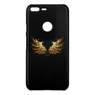 Golden Angel Wings on Black background Uncommon Google Pixel XL Case