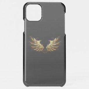 Golden Angel Wings on Black background iPhone 11 Pro Max Case