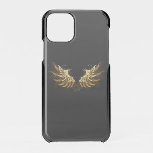 Golden Angel Wings on Black background iPhone 11 Pro Case