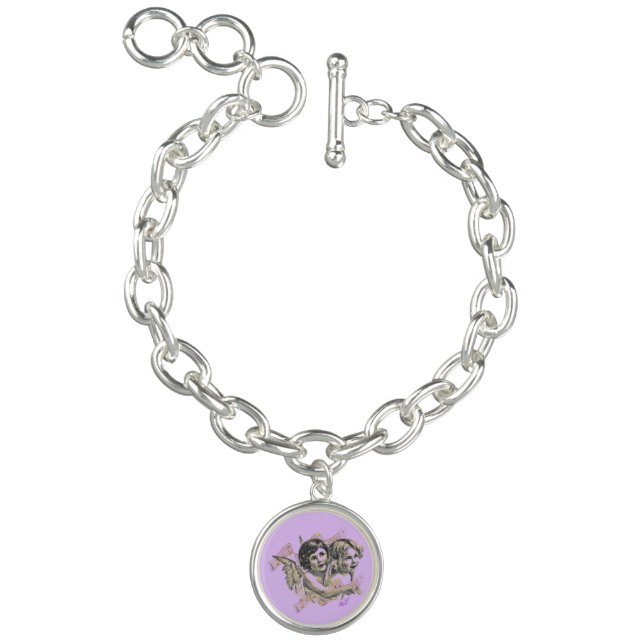 Golden Angels Music Swirl 3 Silver Charm Bracelet (Product)